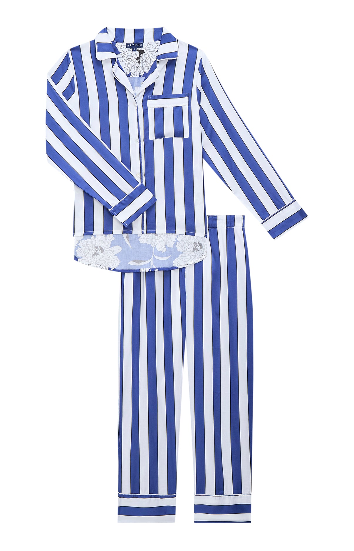 arthur-pyjama-femme-018bfz-1.jpg Pyjama boutonné en popeline de coton Daphné – Image 1