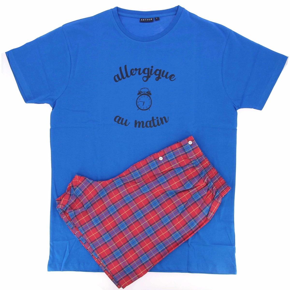 arthur-pyjama-homme-025hew-1.jpg PYJAMA SHORT ARTHUR ALLERGIQUE AU MATIN – Image 1