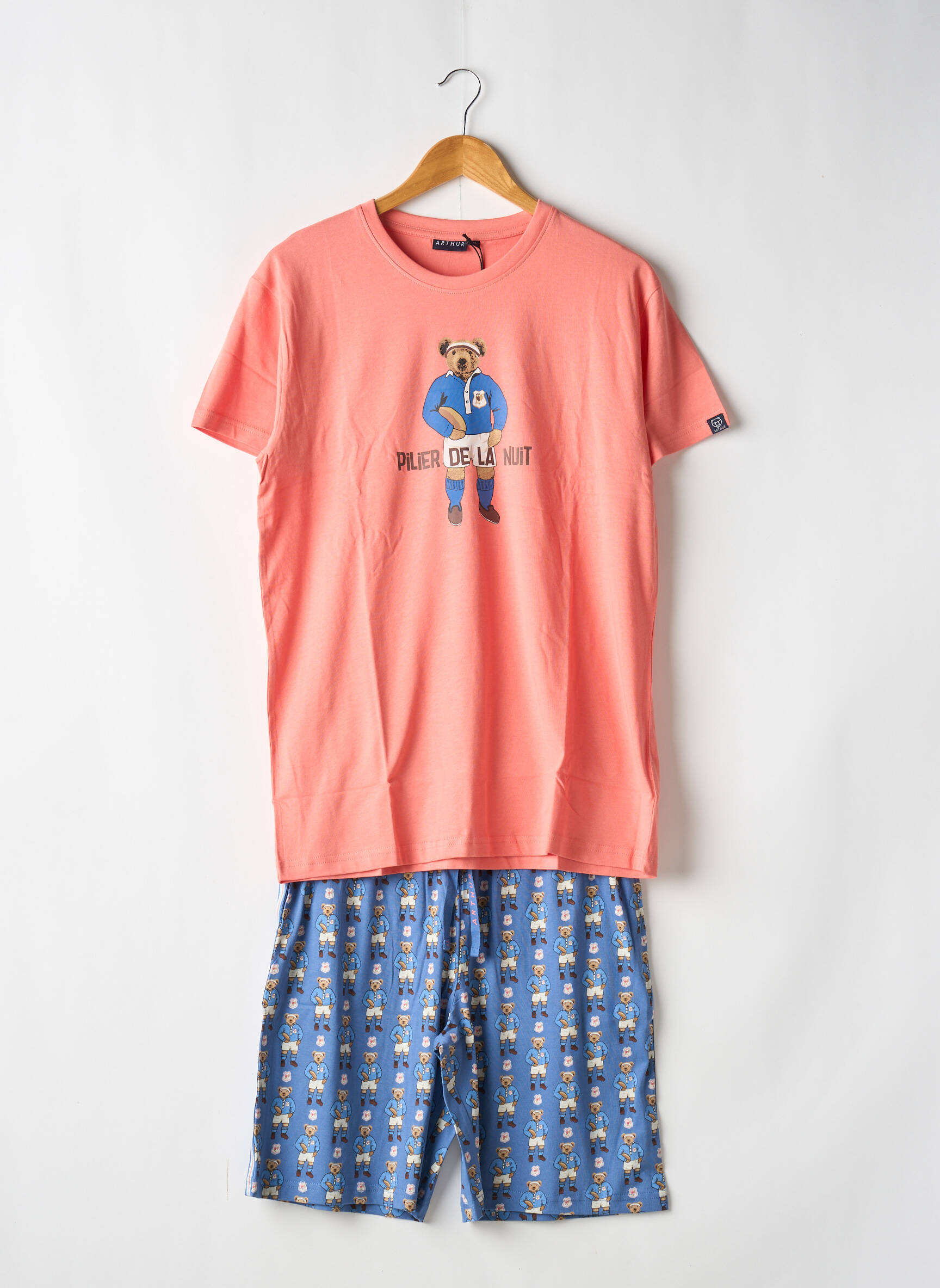 arthur-pyjama-homme-413jai-1.jpg Pyjama Arthur Orange – Image 1