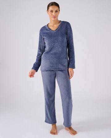damart-pyjama-femme-715zsj-1.jpg Pyjamas femme du XS au 2XL Vêtements de nuit Damart | Couleur: Bleu – Image 1