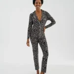 Pyjamas noir femme pas chers