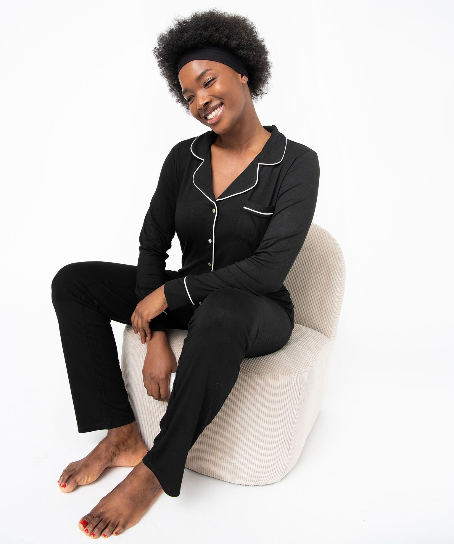 gemo-pyjama-811son-1.jpg Pyjama deux pièces en viscose femme : chemise et pantalon – Image 1