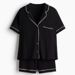 Pyjama en viscose mélangée Noir FEMME | H&M FR