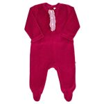 Pyjama bébé fille en velours Rouge