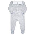 Pyjama bébé mixte en velours Gris
