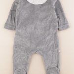 Pyjama velours argent, gris JACADI 12 mois vêtements enfant d'occasion