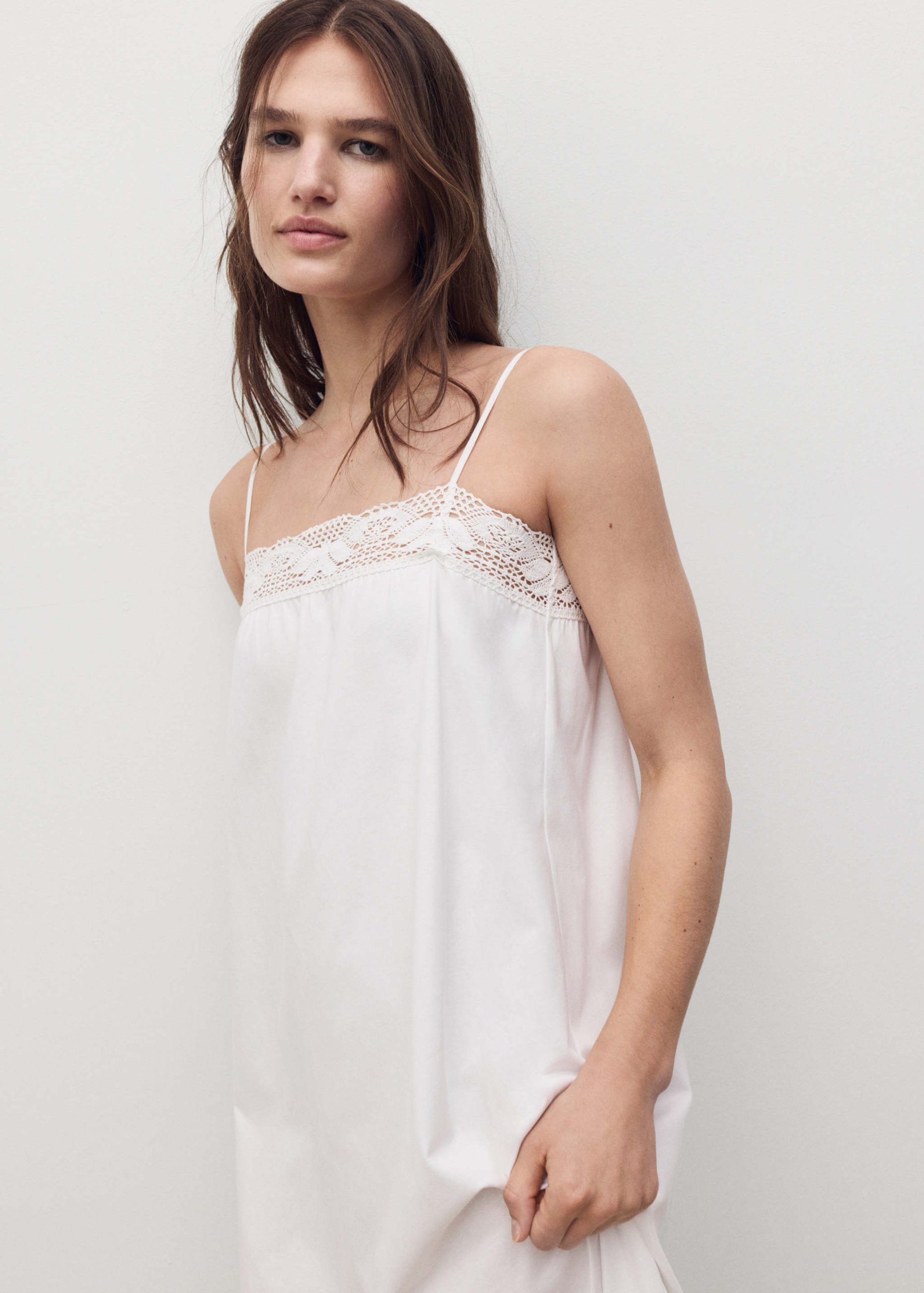 nuisette-en-coton-femme-136gdy-1.jpg Nuisette coton dentelle – Image 1