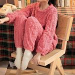 Pyjama pilou pilou rose femme Chaussette Chausson