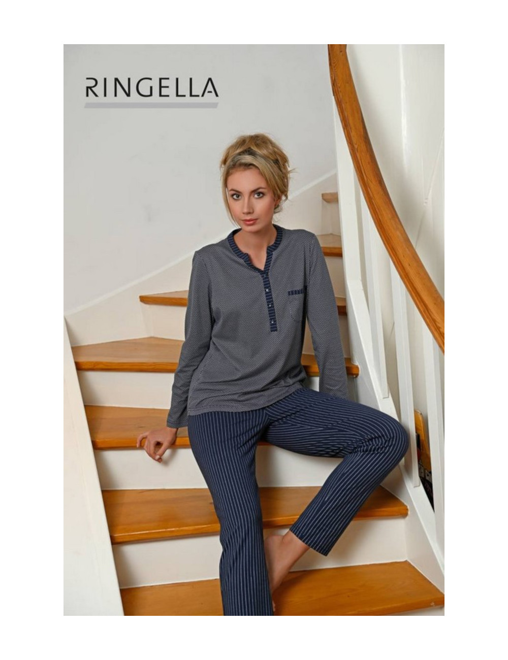 pyjama-100-coton-femme-030uqa-1.jpg Pyjama coton – Image 1