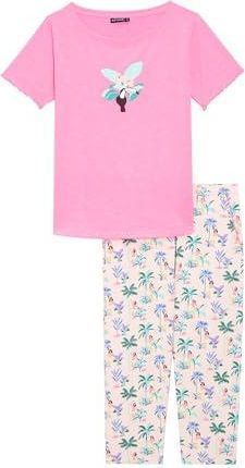 pyjama-arthur-femme-698sjm-1.jpg Arthur Pyjama Corsaire Femme Vahiné Ensemble de Pyjama Femme T Shirt Manches Courtes et Pantalon mi Long Coton Issu de lagriculture Biologique Multic dès 79,00 € sur Stylight – Image 1