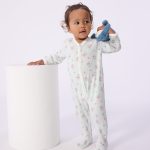 Pyjama bébé en coton imprimé fleuri