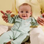 Pyjama dors bien en coton ouverture devant bébé vert clair | GEMO