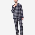 Pyjama Chaud Homme Flanelle Bleu Yorke | Woodstock Laundry FR