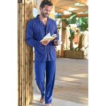 Pyjama pour homme âgé avec ouverture par pressions facile à mettre