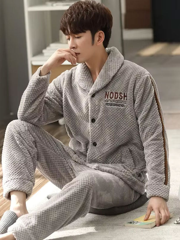 pyjama-chaud-pour-homme-717bkj-1.jpg Pyjama Chaud Pour Homme "Brise du Nord" M / Gris Clair – Image 1