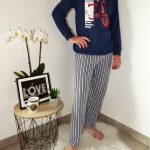 DUNE BLEUE Pyjama chaud pour homme