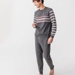Damart Pyjama Velours Rayé Mélange Coton Homme Bleu Taille XXL dès 59,99 € sur Stylight