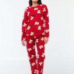 Ensemble de pyjama 'Noël' micropolaire Rouge