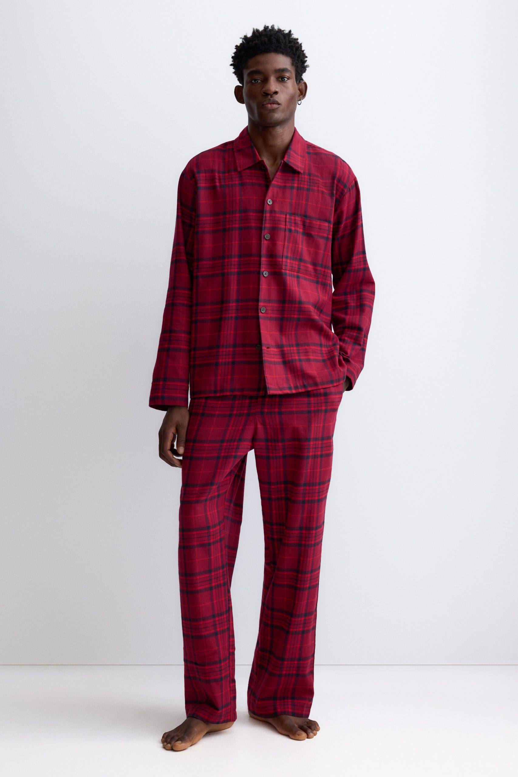 pyjama-en-flanelle-914dvh-1.jpg Pyjamas Flanelle Homme | Pyjamas Homme Hiver | H&M FR – Image 1
