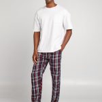 Pantalon pyjama en flanelle Rouge