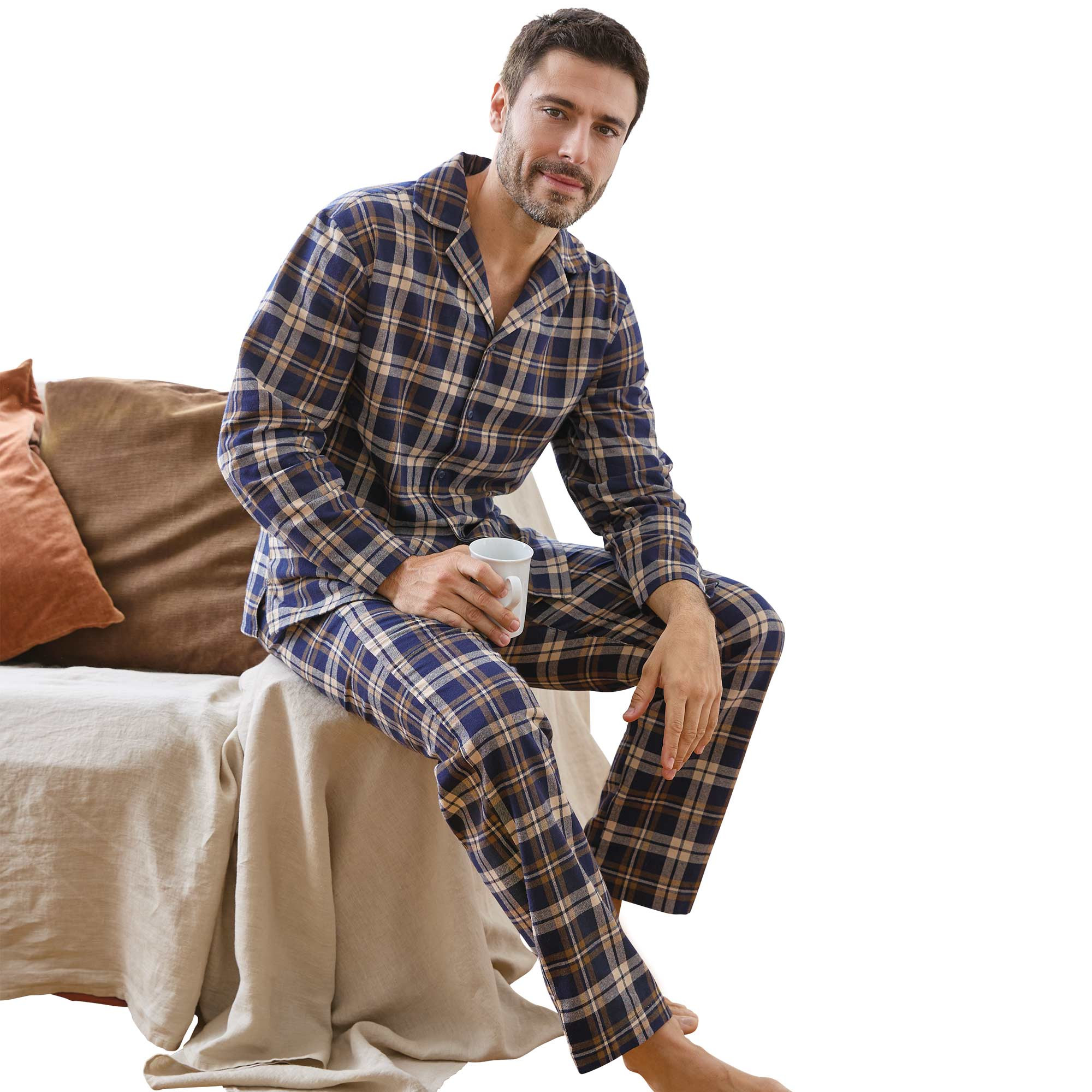 pyjama-en-flanelle-homme-107sml-1.jpg Pyjama carreaux flanelle – Image 1