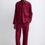 Chemise et pantalon de pyjama en flanelle Rouge/carreaux HOMME | H&M FR