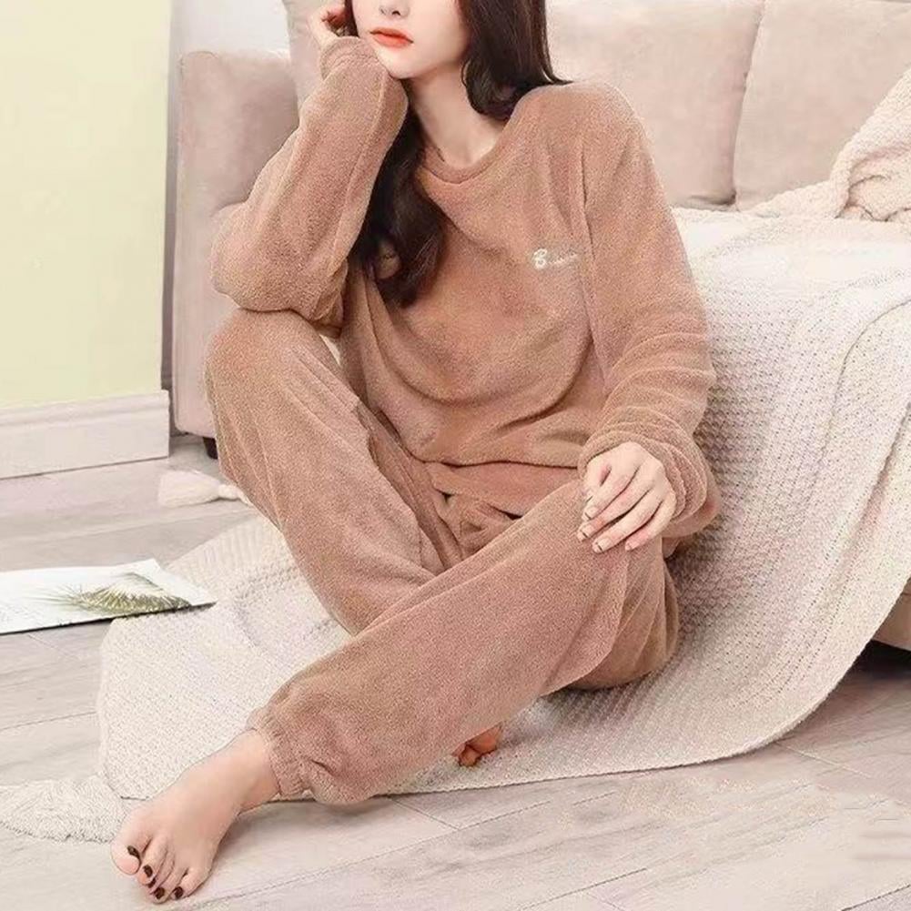 pyjama-en-pilou-femme-735rft-1.jpg Pyjama pilou pilou beige pour femme avec pantalon et pull | Boutique Pyjama Livraison Gratuite – Image 1