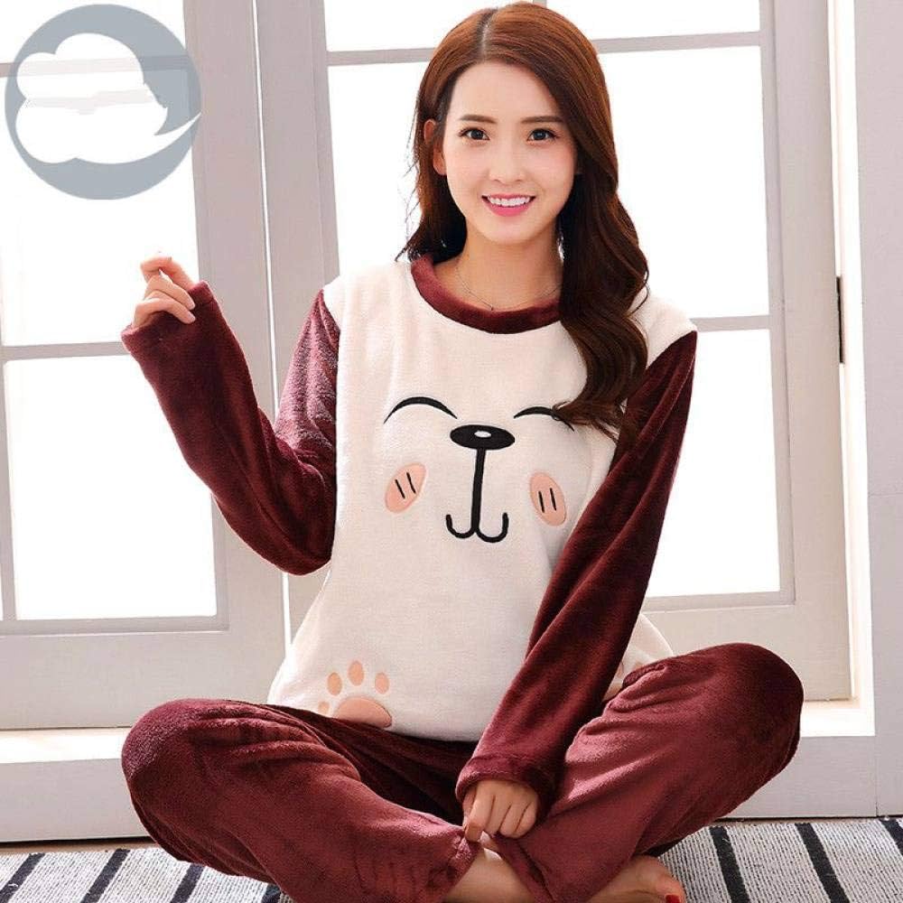 pyjama-en-polaire-femme-973jcq-1.jpg Pyjama Femme Hiver Polaire Chaud Flanelle, Vêtements De Nuit Élégants, Dessin Animé Chien Imprimé, Ensemble Pull Corail Polaire, Costumes Maison, Moyen : Amazon.fr: Mode – Image 1