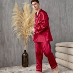 Pyjama en satin personnalisé pour homme, long pyjama personnalisé, pyjama de marié, cadeau pour lui, cadeau fête des pères, cadeau d'anniversaire L + L sur commande Etsy France