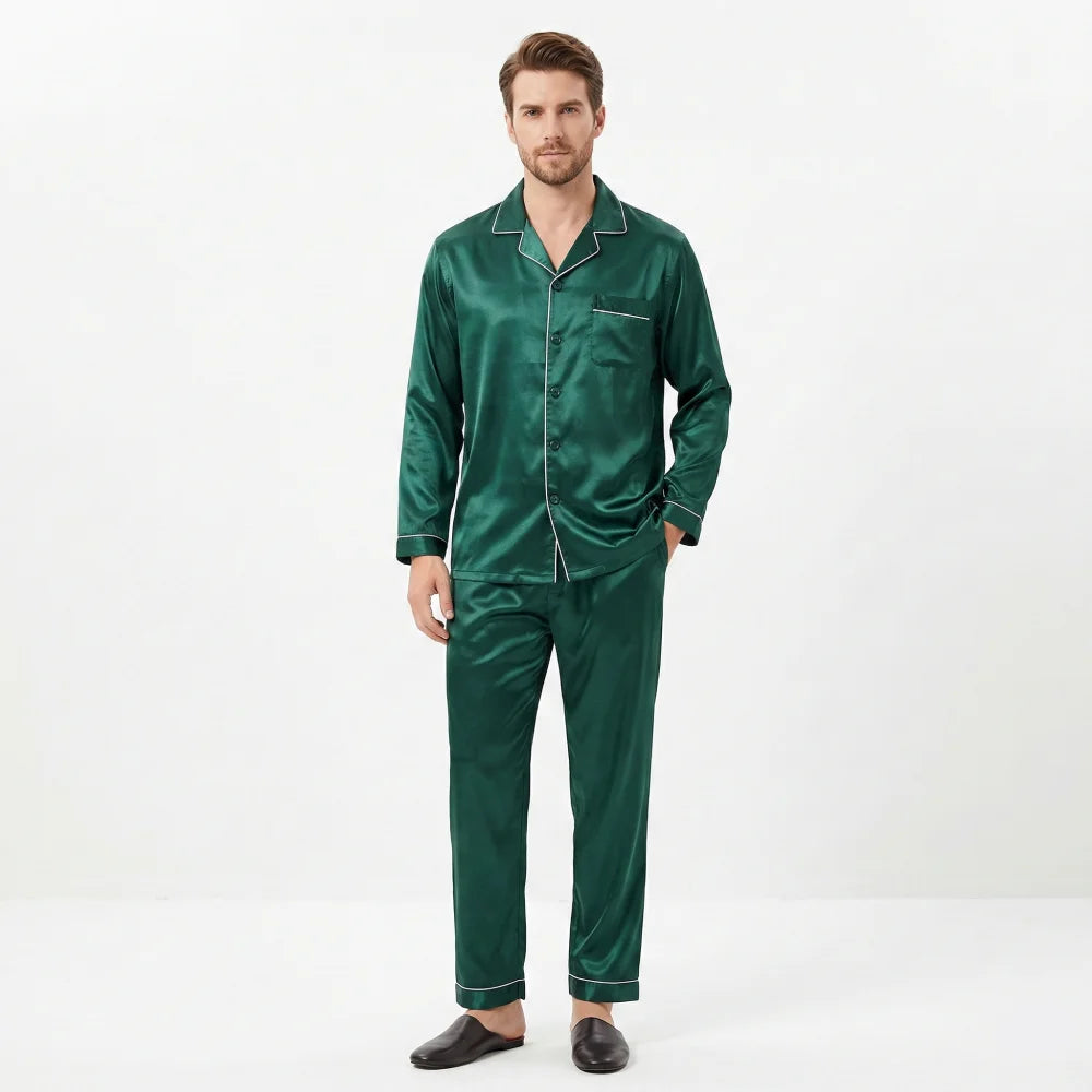 pyjama-en-satin-homme-335iaz-1.jpg Pyjama Homme Satin Uni | Drom – Image 1
