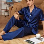 Provexi Provexi Ensemble pyjama homme avec Top en satin et pantalon avec passepoil contrasté | Mode en ligne | SHEIN FRANCE