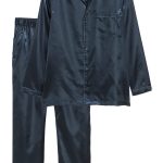 Pyjama en satin Bleu foncé Men | H&M CA