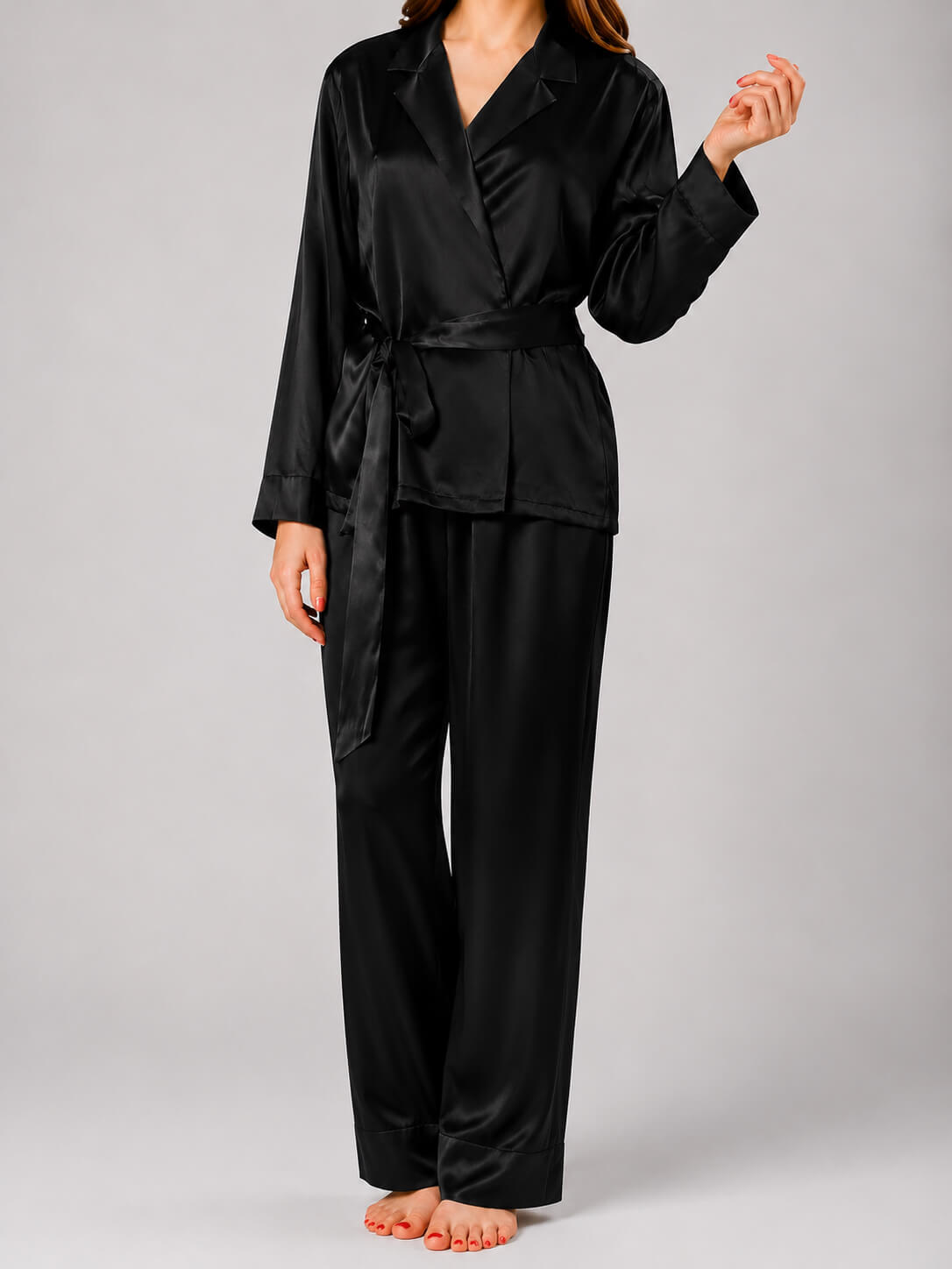 pyjama-en-satin-pour-femme-155xbv-1.jpg Pyjama femme en soie manches longues – 100 % soie de mûrier – Image 1
