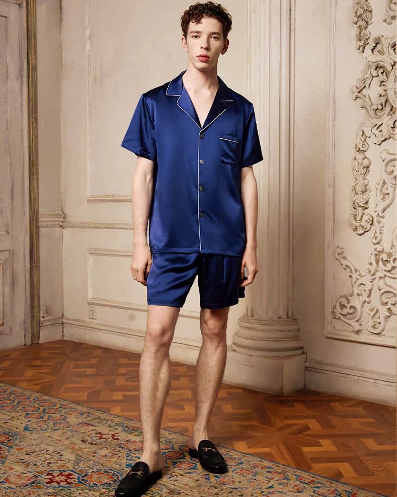 pyjama-en-soie-homme-438pkt-1.jpg Pyjama court en soie lavable pour homme – DAISYSILK FR – Image 1