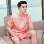 Satin hommes Pyjama ensemble été soie hommes Pyjam... – Grandado