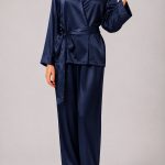 Pyjama femme en soie manches longues – 100 % soie de mûrier