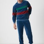 Pyjama forme jogging en velours
