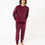 Pyjama en velours 2 pièces homme orange clair | GEMO