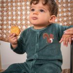 Pyjama dors bien en velours côtes plates bébé vert | GEMO