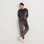 Pantalon de pyjama en velours femme