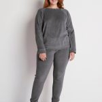 Pantalon de pyjama en velours côtelé Gris | Afibel