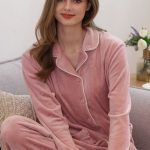 Pyjama Femme Velours Rose