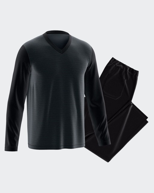 pyjama-en-velours-homme-893yds-1.jpg Pyjama homme en velours thermique IMPETUS – Image 1