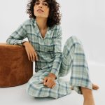 Pyjama à carreaux 2 pièces dans sa pochette femme vert | GEMO