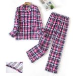 Pyjama pour Femme à Carreaux Rose et Bleu – MaHousseEtMoi