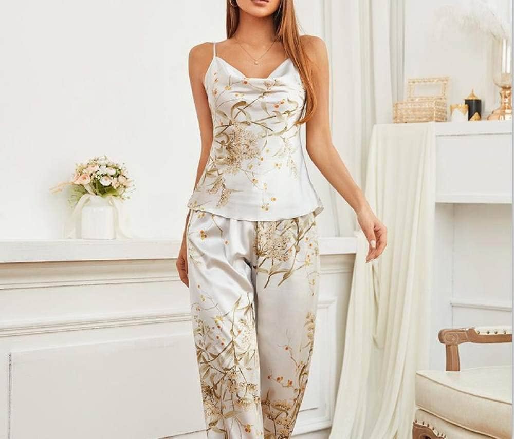 pyjama-femme-chic-et-elegant-078uxk.jpg LANGX Été Pyjama Femme,Ensemble De Pyjama en Satin De Soie pour Femme, Pyjama Élégance pour Femme D'Été, Bretelles Et Pantalon À Imprimé Graphique Cerise Ensemble Deux Pièces, Tenue D'Intérieur : Amazon.fr: Mode – Image 1