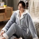 Pyjama Femme Chaud et Élégant En Flanelle "Douceur Hivernale" | Pyjama Shop