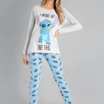 Disney Pyjama Femme Hiver, Pyjama Stitch, Ensemble de Pyjama Long, Vêtements de Nuit Femme Fille Ado Tailles S XL (Gris/Bleu Stitch, S) : Amazon.fr: Mode