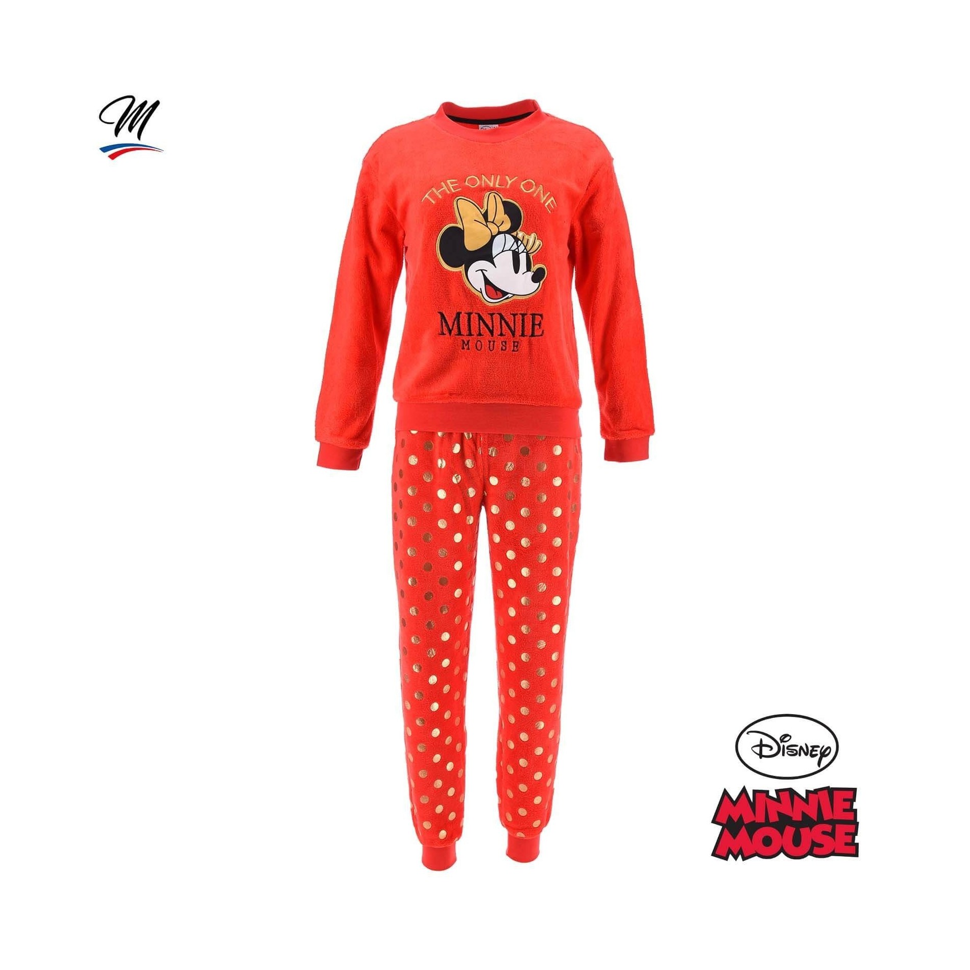 pyjama-femme-disney-364gvs-1.jpg Minnie Mouse Ensemble Pyjama Femme Polaire "The Only One" – Image 1