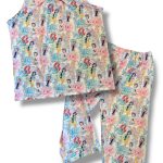 Ensemble de pyjama princesse Disney pour adulte, haut et pantacourt. Pyjama femme imprimé princesses Etsy France